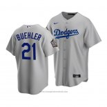 Maglia Baseball Uomo Los Angeles Dodgers Walker Buehler 2020 Replica Alternato Grigio