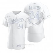 Maglia Baseball Uomo Los Angeles Dodgers Walter Alston Awards Collection Retirement Bianco