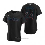 Maglia Baseball Uomo Miami Marlins Avisail Garcia Autentico Alternato Nero