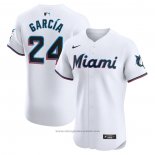 Maglia Baseball Uomo Miami Marlins Avisail Garcia Home Elite Bianco