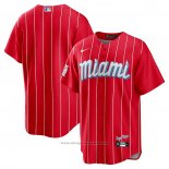 Maglia Baseball Uomo Miami Marlins City Connect Replica Team Rosso