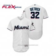 Maglia Baseball Uomo Miami Marlins Derek Dietrich Flex Base Autentico Collection Home 2019 Bianco