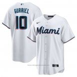 Maglia Baseball Uomo Miami Marlins Yuli Gurriel Replica Bianco