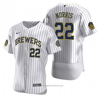 Maglia Baseball Uomo Milwaukee Brewers Daniel Norris Autentico Home Bianco