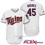 Maglia Baseball Uomo Minnesota Twins 2017 Postseason Phil Hughes Bianco Flex Base