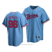 Maglia Baseball Uomo Minnesota Twins Aaron Sabato Alternato Replica Blu