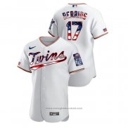 Maglia Baseball Uomo Minnesota Twins Jose Berrios 2020 Stars & Stripes 4th of July Bianco