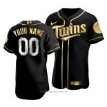 Maglia Baseball Uomo Minnesota Twins Personalizzate Golden Edition Autentico Nero