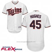 Maglia Baseball Uomo Minnesota Twins Phil Hughes Bianco Autentico Collection Flex Base Custom