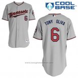 Maglia Baseball Uomo Minnesota Twins Tony Oliva 6 Grigio Cool Base