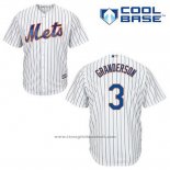 Maglia Baseball Uomo New York Mets Curtis Granderson 3 Bianco Home Cool Base