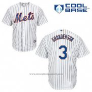 Maglia Baseball Uomo New York Mets Curtis Granderson 3 Bianco Home Cool Base
