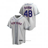 Maglia Baseball Uomo New York Mets Jacob Degrom Replica Road Grigio