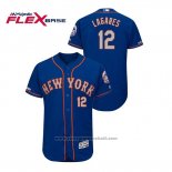 Maglia Baseball Uomo New York Mets Juan Lagares 150 Anniversario Autentico Flex Base Blu