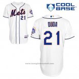 Maglia Baseball Uomo New York Mets Lucas Duda 21 Bianco Alternato Cool Base