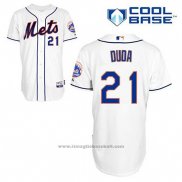 Maglia Baseball Uomo New York Mets Lucas Duda 21 Bianco Alternato Cool Base