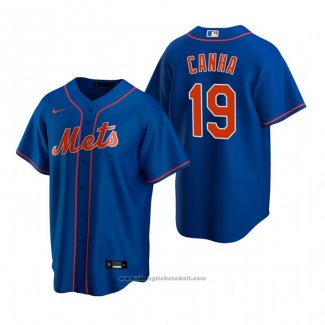 Maglia Baseball Uomo New York Mets Mark Canha Replica Blu