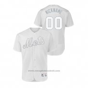 Maglia Baseball Uomo New York Mets Personalizzate 2019 Players Weekend Autentico Bianco