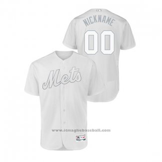 Maglia Baseball Uomo New York Mets Personalizzate 2019 Players Weekend Autentico Bianco