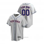 Maglia Baseball Uomo New York Mets Personalizzate Replica Road Grigio