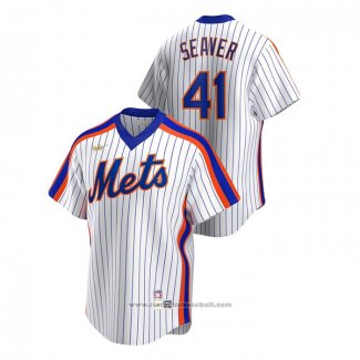 Maglia Baseball Uomo New York Mets Tom Seaver Cooperstown Collection Home Bianco