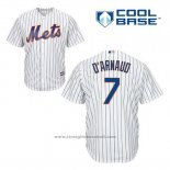 Maglia Baseball Uomo New York Mets Travis D'arnaud 7 Bianco Home Cool Base