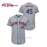 Maglia Baseball Uomo New York Mets Zack Wheeler 150 Anniversario Autentico Flex Base Grigio
