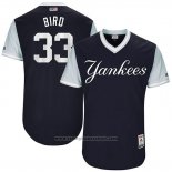 Maglia Baseball Uomo New York Yankees 2017 Little League World Series Greg Bird Blu