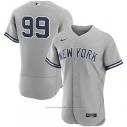 Maglia Baseball Uomo New York Yankees Aaron Judge Road Autentico Grigio