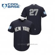 Maglia Baseball Uomo New York Yankees Giancarlo Stanton 2019 Allenamento Primaverile Alternato Cool Base Blu