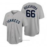 Maglia Baseball Uomo New York Yankees Kyle Higashioka Cooperstown Collection Grigio