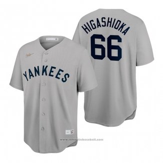 Maglia Baseball Uomo New York Yankees Kyle Higashioka Cooperstown Collection Grigio