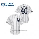 Maglia Baseball Uomo New York Yankees Luis Severino 2019 London Series Cool Base Bianco