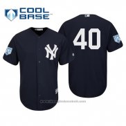 Maglia Baseball Uomo New York Yankees Luis Severino Cool Base Allenamento Primaverile 2019 Blu