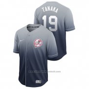 Maglia Baseball Uomo New York Yankees Masahiro Tanaka Fade Autentico Blu