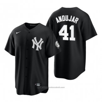 Maglia Baseball Uomo New York Yankees Miguel Andujar Replica 2021 Nero