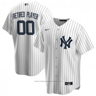 Maglia Baseball Uomo New York Yankees Primera Pick-A-player Retired Roster Replica Bianco