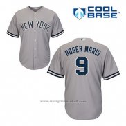 Maglia Baseball Uomo New York Yankees Roger Maris 9 Grigio Cool Base