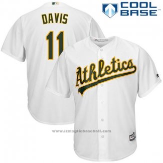 Maglia Baseball Uomo Oakland Athletics Rajai Davis Bianco Cool Base