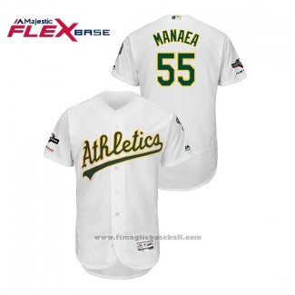 Maglia Baseball Uomo Oakland Athletics Sean Manaea 2019 Postseason Flex Base Bianco