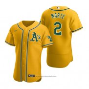 Maglia Baseball Uomo Oakland Athletics Starling Marte Autentico Home Or