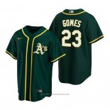 Maglia Baseball Uomo Oakland Athletics Yan Gomes Replica Alternato Verde