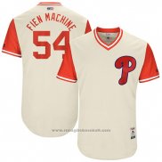 Maglia Baseball Uomo Philadelphia Phillies 2017 Little League World Series Casey Fien Tan