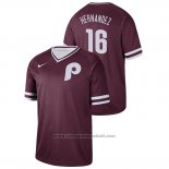 Maglia Baseball Uomo Philadelphia Phillies Cesar Hernandez Cooperstown Collection Legend Granate