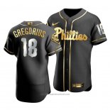 Maglia Baseball Uomo Philadelphia Phillies Didi Gregorius Golden Edition Autentico Nero