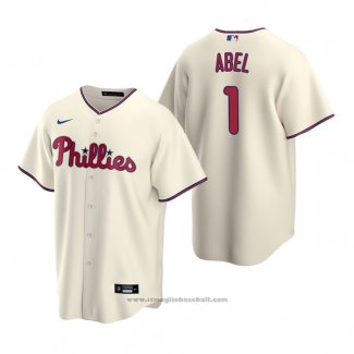 Maglia Baseball Uomo Philadelphia Phillies Mick Abel Replica 2020 Crema