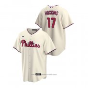 Maglia Baseball Uomo Philadelphia Phillies Rhys Hoskins Replica Alternato Crema