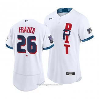 Maglia Baseball Uomo Pittsburgh Pirates Adam Frazier 2021 All Star Autentico Bianco