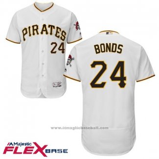 Maglia Baseball Uomo Pittsburgh Pirates Barry Bonds Autentico Collection Flex Base Bianco Giocatore