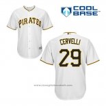 Maglia Baseball Uomo Pittsburgh Pirates Francisco Cervelli 29 Bianco Home Cool Base